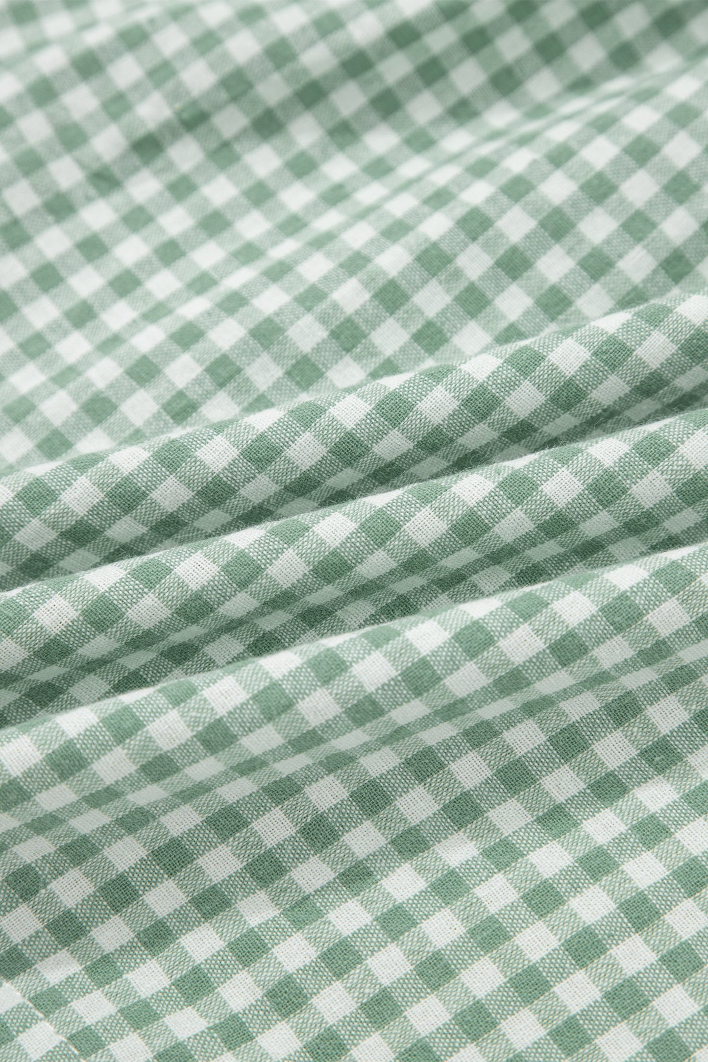Green Contrast Trim Plaid Print Plus Size Shorts